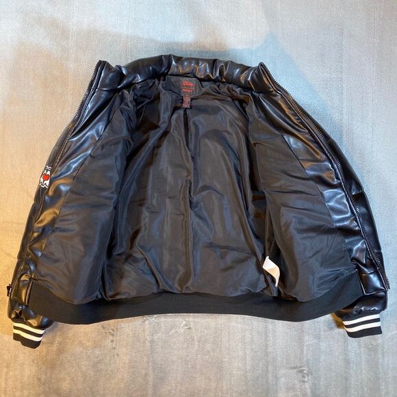 Jacket Mickey Mouse Embroidered Appliqué, Puffer Jacket, Men’s Medium USED - Picture 2 of 11